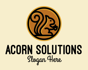 Acorn - Brown Squirrel Acorn logo design