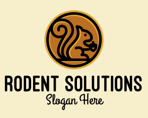 Brown Squirrel Acorn logo design