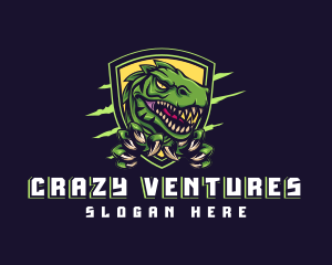 Mad - Dinosaur Claw Shield Gaming logo design
