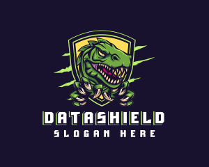 Dinosaur Claw Shield Gaming logo design