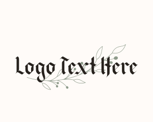 Journal - Gothic Floral Plant logo design