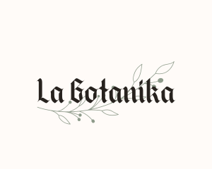Writing - Gothic Floral Plant logo design