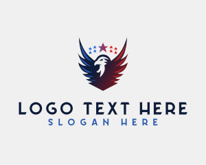 Patriotic - American Eagle Star logo design