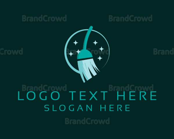Sparkling Clean Broom Logo