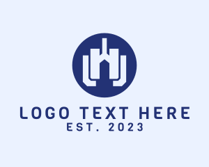 Healthcare - Blue Respiratory Lungs Letter H logo design