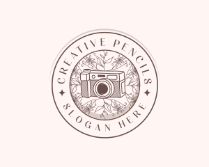 Floral Camera Studio logo design