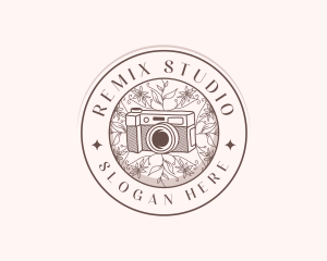 Floral Camera Studio logo design