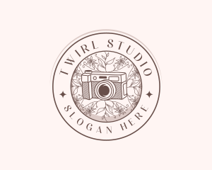 Floral Camera Studio logo design