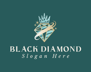 Crown Diamond Jewel logo design