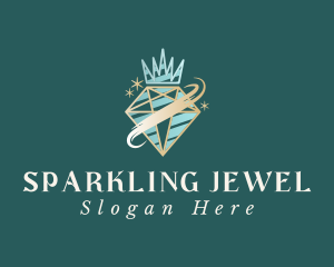 Crown Diamond Jewel logo design