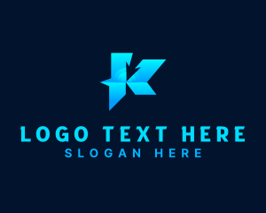 Logistics - Digital Media Arrow Letter K logo design