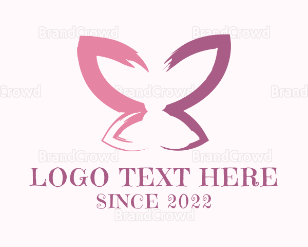 Butterfly Cosmetics Watercolor Logo