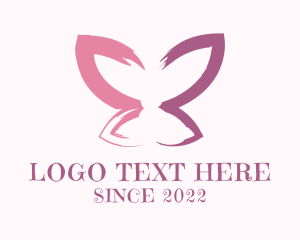 Aesthetics - Butterfly Cosmetics Watercolor logo design