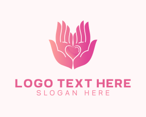 Humanitarian - Hand Love Charity logo design