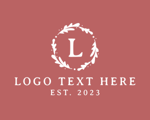 Laurel - Natural Garland Wreath logo design