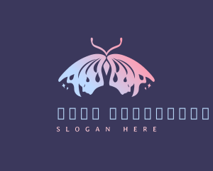 Girly - Facial Butterfly Wings logo design