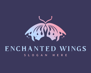 Facial Butterfly Wings logo design