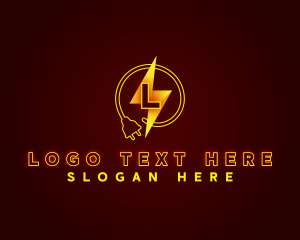 Electrical Power Plug logo design