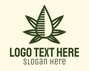 Marijuana Hemp Oil Extract logo design