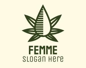 Marijuana Hemp Oil Extract logo design