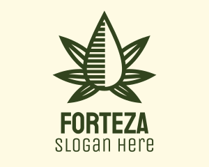 Marijuana Hemp Oil Extract logo design