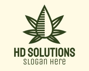 Marijuana Hemp Oil Extract logo design