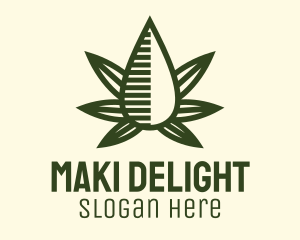 Marijuana Hemp Oil Extract logo design