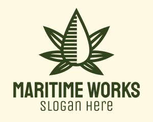 Marijuana Hemp Oil Extract logo design