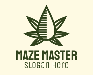 Marijuana Hemp Oil Extract logo design