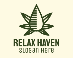 Marijuana Hemp Oil Extract logo design