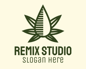 Marijuana Hemp Oil Extract logo design