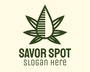 Marijuana Hemp Oil Extract logo design