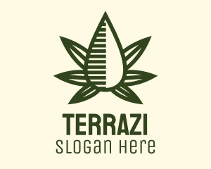 Marijuana Hemp Oil Extract logo design