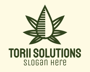 Marijuana Hemp Oil Extract logo design