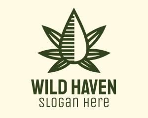 Marijuana Hemp Oil Extract logo design