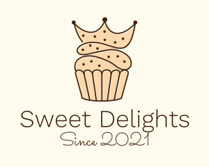 Cupcake Mix Crown logo design