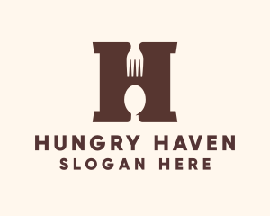 Hungry - Restaurant Letter H logo design