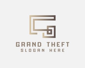 Elegant Modern Labyrinth Letter G logo design