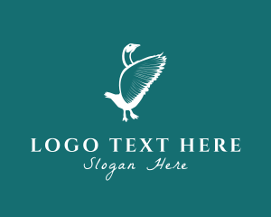 Ecology - Wild Goose Bird logo design