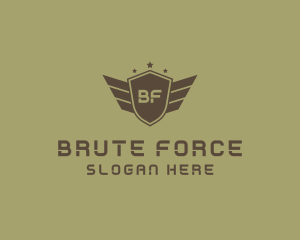 Military Rank Insignia Shield logo design