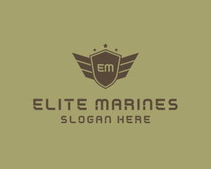 Marines - Military Rank Insignia Shield logo design