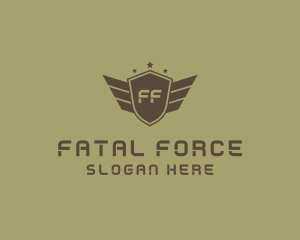 Military Rank Insignia Shield logo design