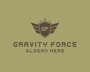 Military Rank Insignia Shield logo design