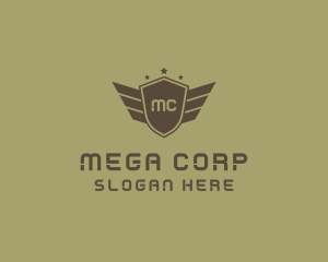 Military Rank Insignia Shield logo design