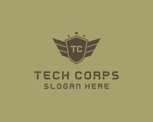 Corps - Military Rank Insignia Shield logo design