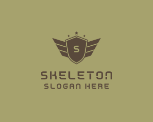 Golden - Military Rank Insignia Shield logo design