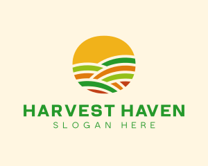 Farming Crops Field logo design