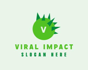 Outbreak - Spike Virus Infection logo design