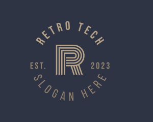 Retro Stripe Company logo design