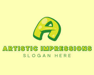 Graphic Gloss Letter A logo design